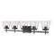 Z-Lite Lauren Vanity, 5-Light, 39 In.W x 6.5 In.L x 8.5 In.H, Matte Black/Clear 819-5V-MB - alternate 1